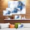Designart - Colored Smoke Dark Blue - Abstract Canvas art print